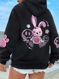 Hip Hop Street Casual Impresso Feminino Hoodies Moda Hoodie Oversize Solto Novos Moletons Outono Quente Fleece Roupas