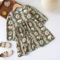 Urso Líder Novo Outono Meninas Vestido Primavera Crianças Princesa Vestido Casual Trajes Florais Crianças Roupas Flores Vestidos 2-8 Anos