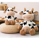 26 CM Simulação Animais de Gado Brinquedos de Pelúcia Cartoon Leite Vaca Boneca de Pelúcia Macio Suéter de Pelúcia Travesseiro de Vaca Brinquedo de Decoração de Casa