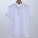 Camiseta Polo Masculina de Manga Curta Em Branco Branco Camisas de Colarinho Preto Camiseta Casual Roupas de Verão Para Homens Camisetas Polos Pour Hommes