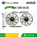 Brasil em Estoque Placa de Vídeo MLLSE AMD Radeon RX 580 8GB GDDR5 256-bit 2048SP PCIe 3.0 x16 para Desktops Placa de Video para Jogos