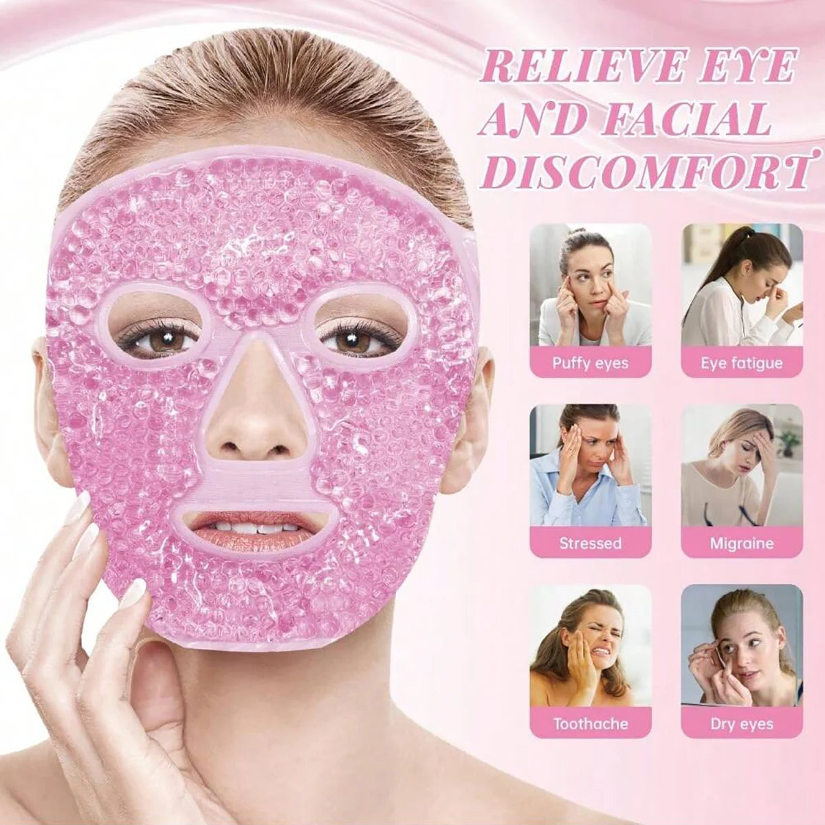 Máscara Facial de Gel Refrescante para Olhos e Rosto