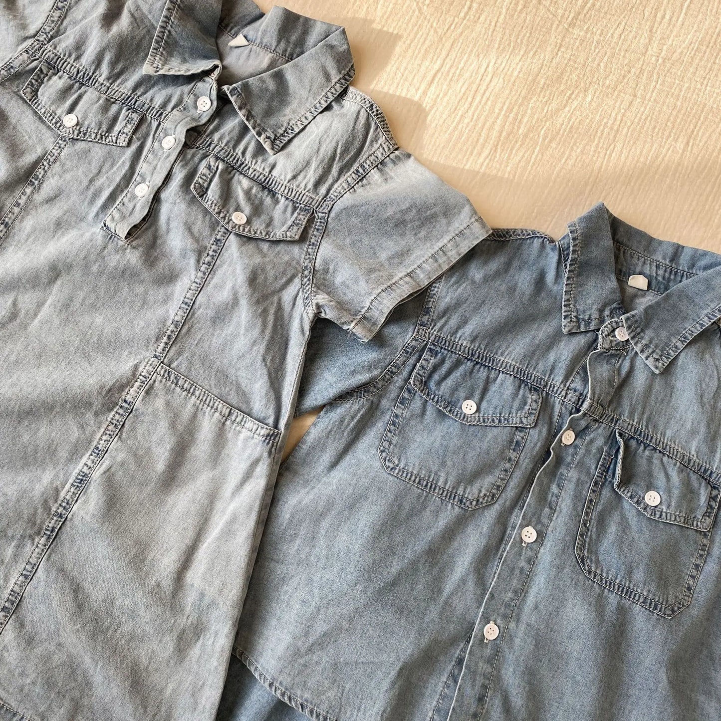 Roupas infantis 2025 verão novo terno jeans para menino ou vestido de menina casual roupas para irmão e irmã