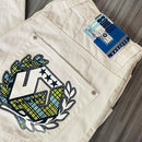 Moda americana 2025 Southpole New Y2k Branco Homens Estampado Jeans Gótico Retro Calças Soltas Calças Largas Casuais de Rua Calça Jeans Casal