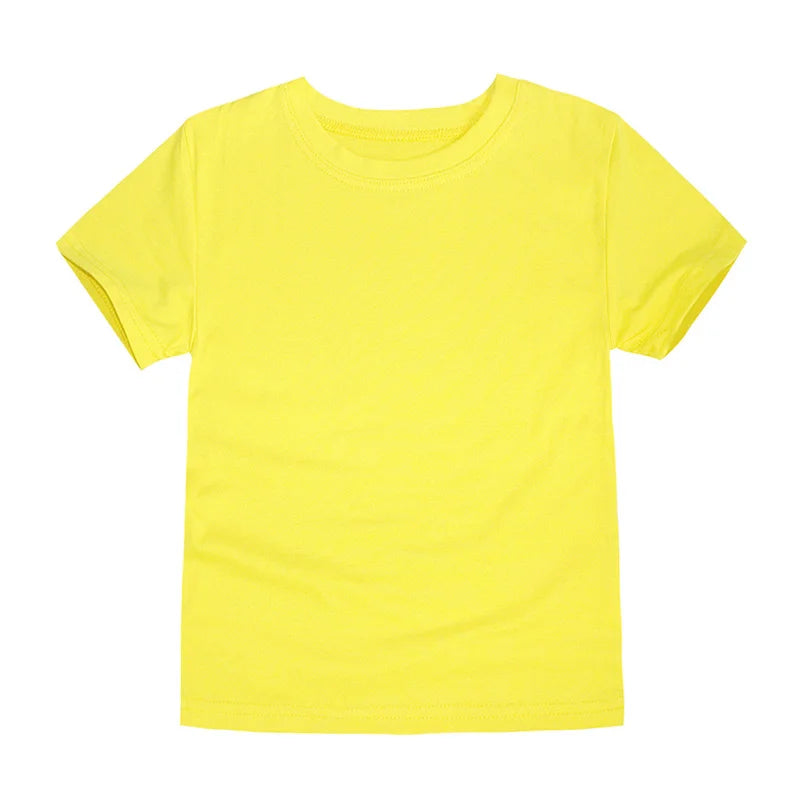 Camisetas clássicas para meninos meninas algodão branco preto camisetas de manga curta para bebê criança Roupas infantis Crianças de 2 a 14 anos