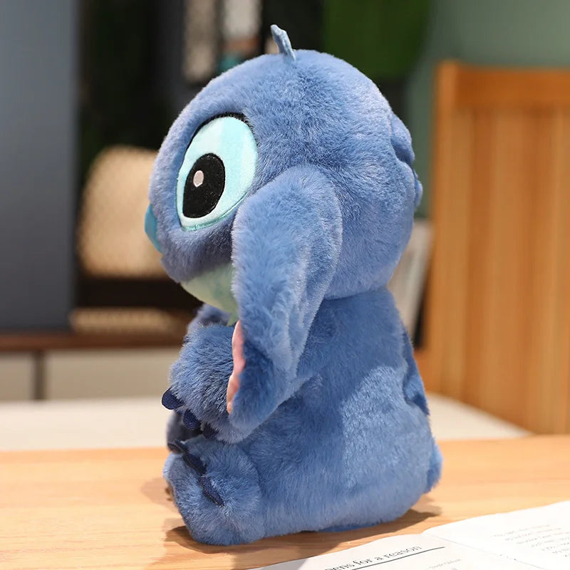 Miniso Kawaii Disney Lilo & Stitch Brinquedo de Pelúcia Kawaii Soft Blue Purple Elf Disney Lilo & Stitch Boneco de Pelúcia Anime Filme Presente de Natal