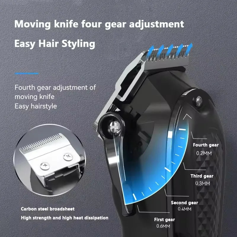 Kemei KM-1071 Máquina de cortar cabelo elétrica UBS Aparador de barba sem fio recarregável Homens Poderoso cortador de cabelo elétrico Ferramenta de corte