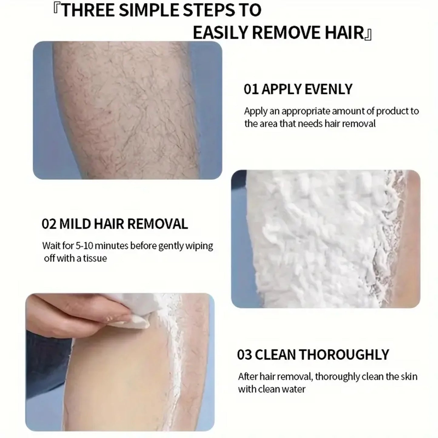 Gel de depilação poderoso creme depilador Áreas íntimas Saúde Indolor Removedor de Pêlos Inibidor de Crescimento Para Mulher Homens Cuidados com o Corpo