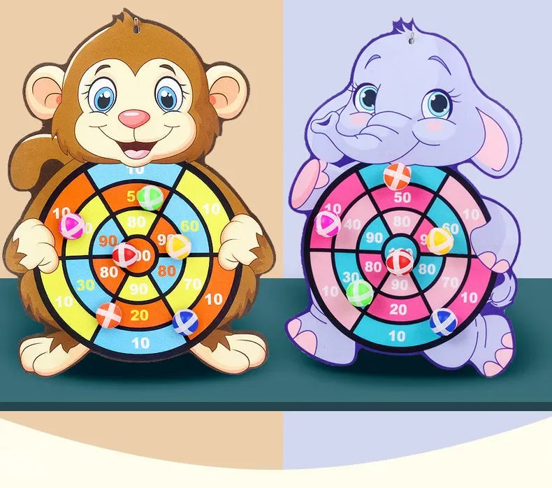 Jogos Educativos Dart Board Baby Toy Stickey Ball Dart Indoor Sports Child Montessori Games para crianças de 3 a 7 anos