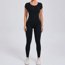 Sexy Mangas Compridas Terno Feminino Macacão Secagem Rápida Roupas de Ioga Treino Bodysuits Backless Esportes Macacão Mulheres Ginásio