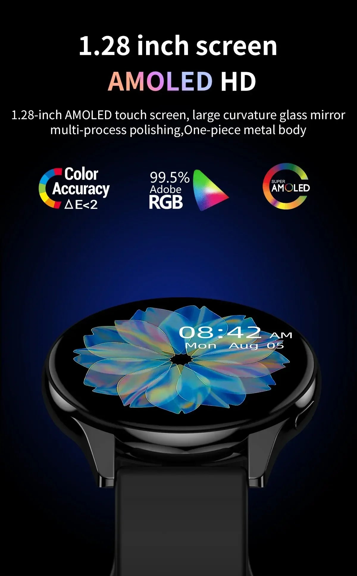 Relógio Inteligente Xiaomi NFC 2024 para Chamadas Bluetooth à Prova d'Água, Relógio Inteligente Masculino e Feminino, Bracelete Fitness com Face de Relógio Personalizada