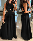 Mulheres Vestido de Noite 2024 Primavera/Verão Mais Recente Inteligente Côr Sólida Vermelho Temperação Um Ombro Festa Apertado Saia Longa