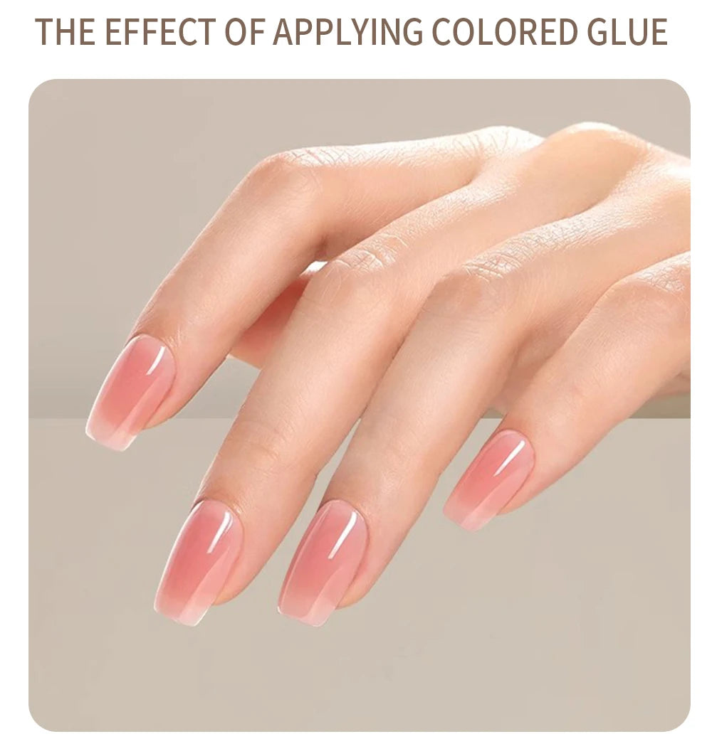 Esmalte em Gel Autonivelante 15ML Livre de Hema Gel Transparente Rígido Extensão de Unhas Modelagem 3D Cola para Strass Removedor de Verniz UV