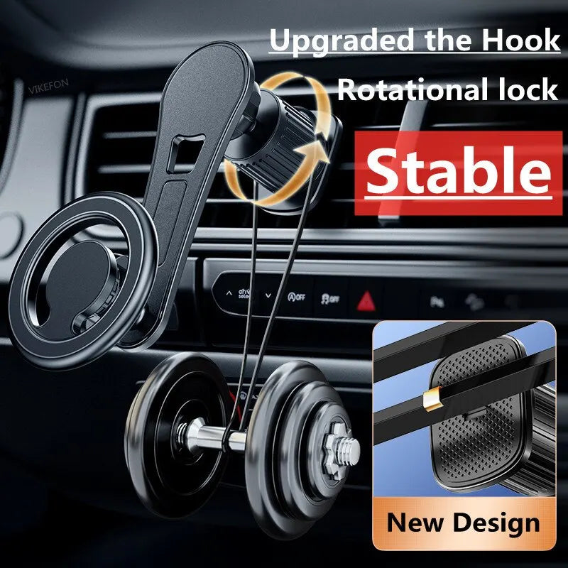 Suporte Magnético para Celular no Carro com Montagem para GPS - Suporte para iPhone 15 14 13 e Samsung Xiaomi Compatível com MagSafe