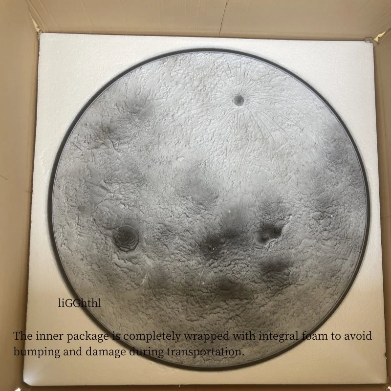 Lâmpada de parede 3D Crater moderna Luxo Redondo Tridimensional Alívio Lua Design Embelezado Decoração de Casa 3 Cor Lâmpada Mural