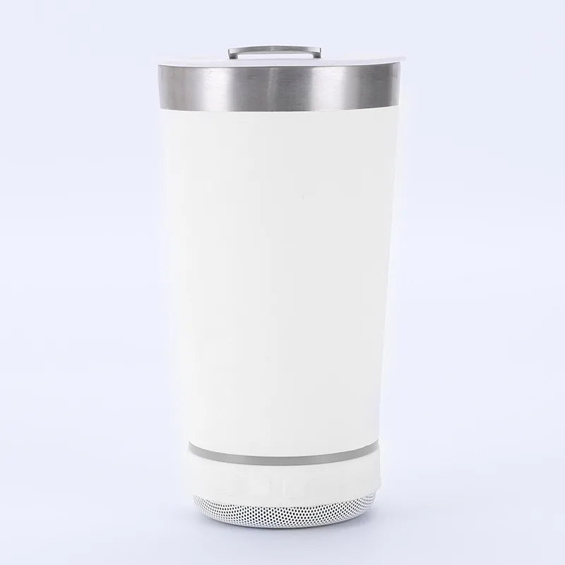 Copo Térmico de Aço Bluetooth Criativo 16oz 450ml com Dupla Camada, Refrigerador de Gelo para Carro, Coffee e Cerveja, Garrafa Térmica