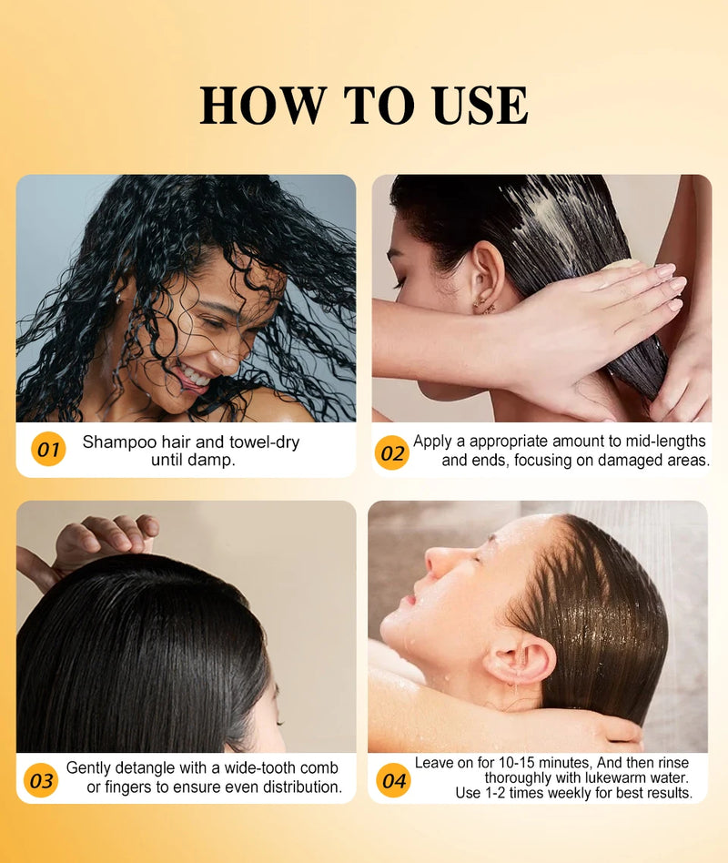 Máscara Capilar Batana Óleo Condicionador Batana 100% Natural Cuidados com o Cabelo Previne a Queda Nutre Pontas Secas Melhora a Maciez