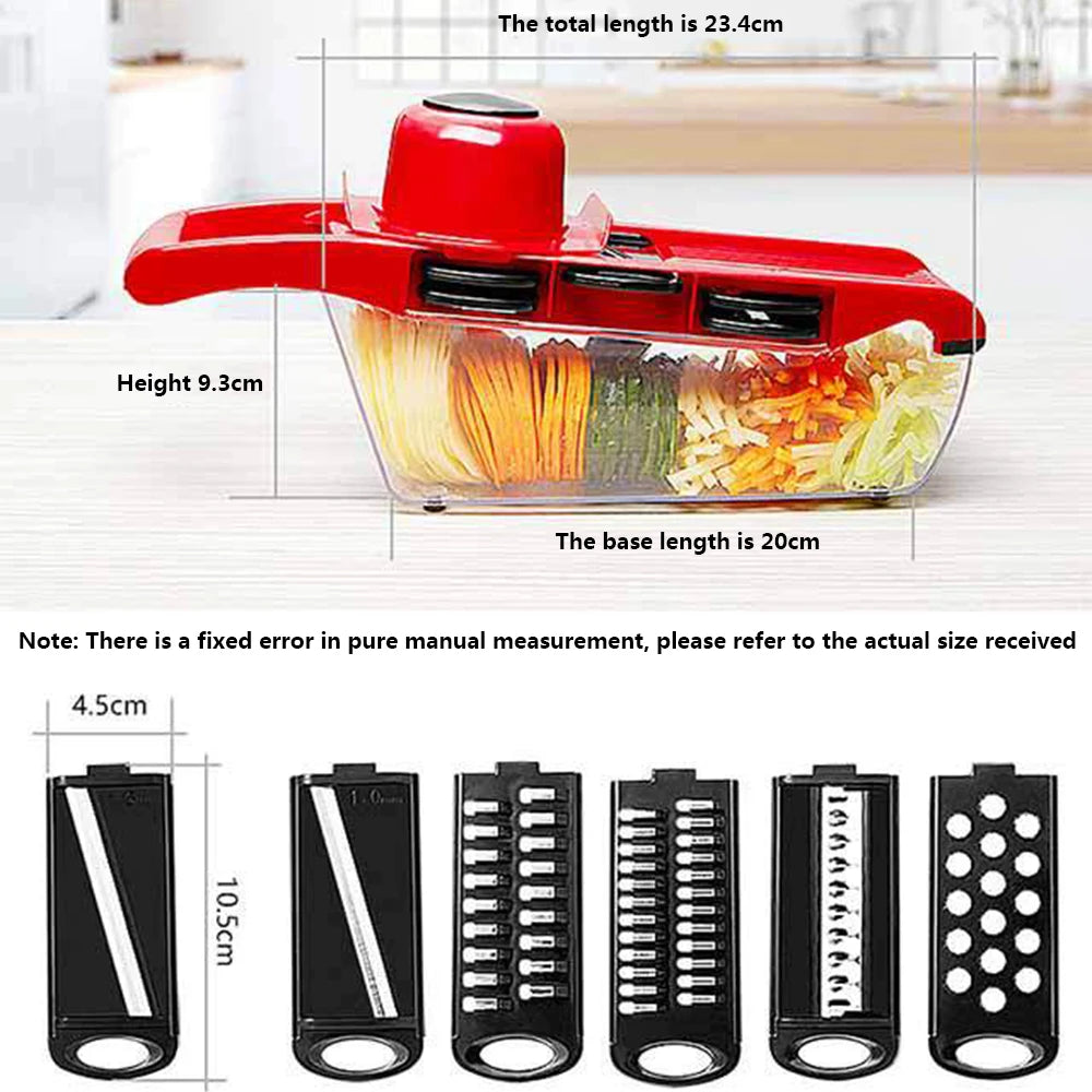 Cortador de vegetais com lâmina de aço Fatiador de batata Cenoura Ralador de queijo Fatiador de vegetais Acessórios de cozinha