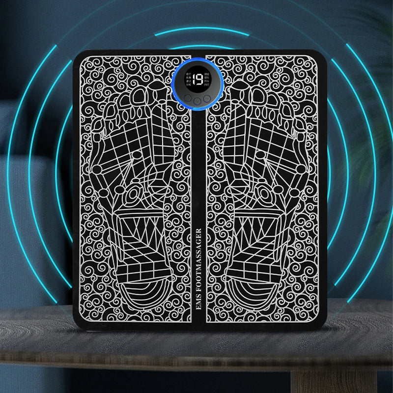 Electric Foot Massager Pad Electrostimulator Massage Mat EMS Muscle Massager Relax Feet Massage Fitness Masajeador USB Charging