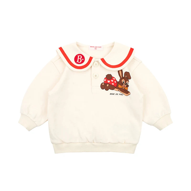 Conjunto de roupas infantis 2025 Nova Primavera Outono Meninos Meninas Cartoon Impresso Com Capuz Conjunto de Calças Casuais Crianças Roupas Casuais Sólidas