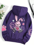 Hip Hop Street Casual Impresso Feminino Hoodies Moda Hoodie Oversize Solto Novos Moletons Outono Quente Fleece Roupas