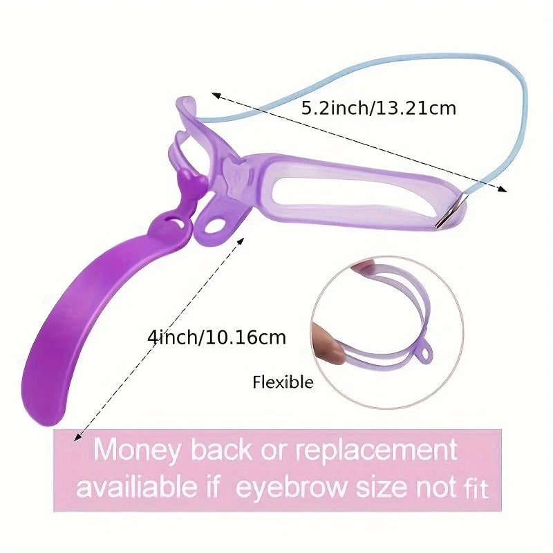 Molde de Sobrancelha 8 em 1 Reutilizável, Carimbo de Sobrancelha, Conjunto de Modelos para Maquiagem, Ferramentas para Maquiagem de Sobrancelhas