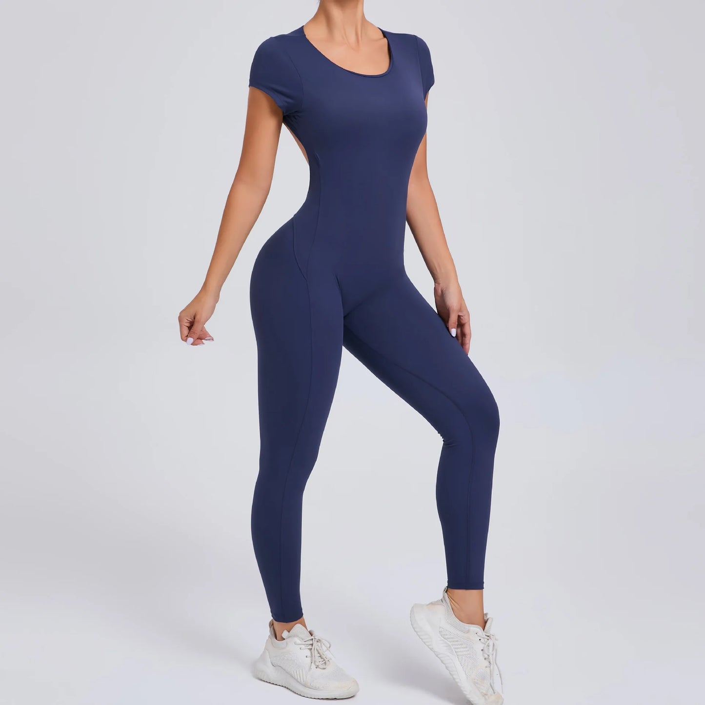 Sexy Mangas Compridas Terno Feminino Macacão Secagem Rápida Roupas de Ioga Treino Bodysuits Backless Esportes Macacão Mulheres Ginásio
