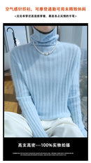 Pilha pescoço camisola mulheres 2025 outono einverno novo 100% puro vison cashmere camisola moda feminina malha pulôver de manga comprida