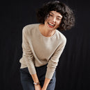 Pulôver feminino outono/inverno 100% puro suéter de caxemira casual suéter de malha gola redonda solto Tops básico versátil Blusa