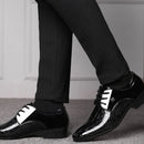 Sapatos de couro de negócios masculinos de luxo sapatos formais pretos plus size 38-49 sapato de casamento masculino com cadarço de tendência para homens primavera novo