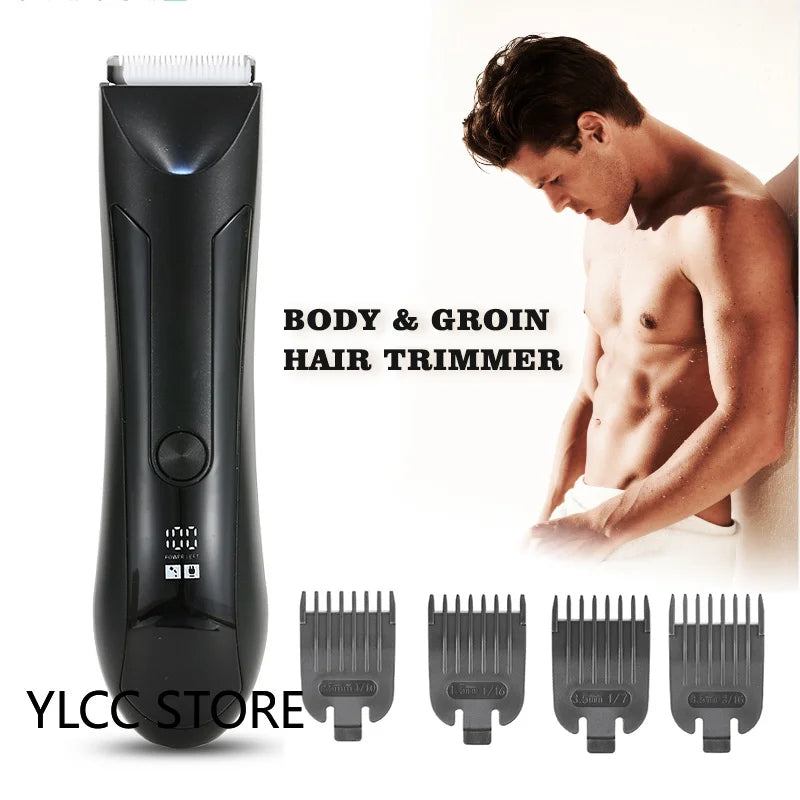 Máquina de corte de cabelo profissional Aparador de barba Barbeador elétrico para homens Áreas íntimas Máquina de barbear de cabelo Máquina de barbear de segurança Navalha Clipper