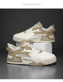 Novos Tênis Masculinos de Outono Sapatos de Plataforma Confortáveis Masculinos 2023 Tendência Lace-up Sapatos Vulcanizados Branco Tênis Casuais Tênis