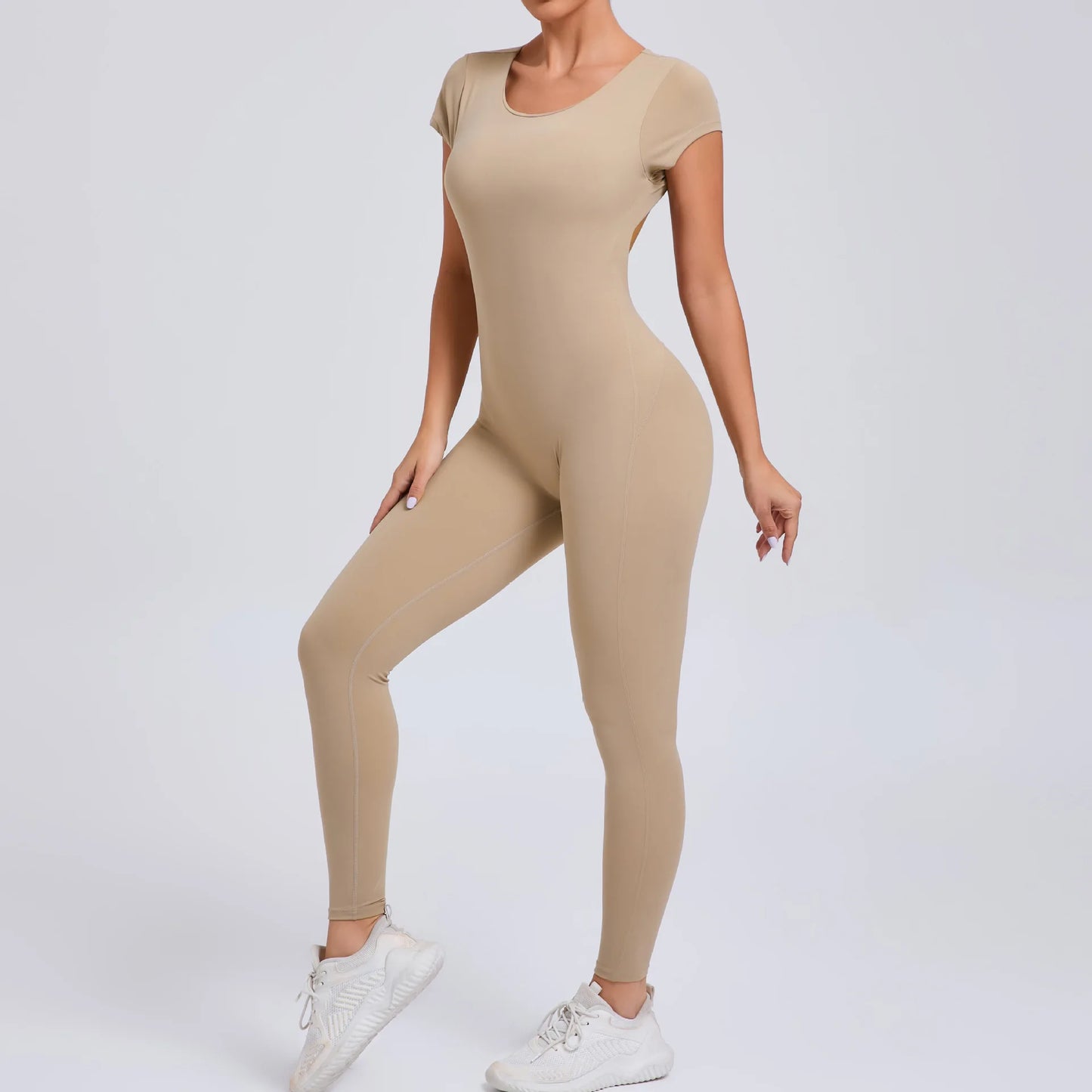 Sexy Mangas Compridas Terno Feminino Macacão Secagem Rápida Roupas de Ioga Treino Bodysuits Backless Esportes Macacão Mulheres Ginásio