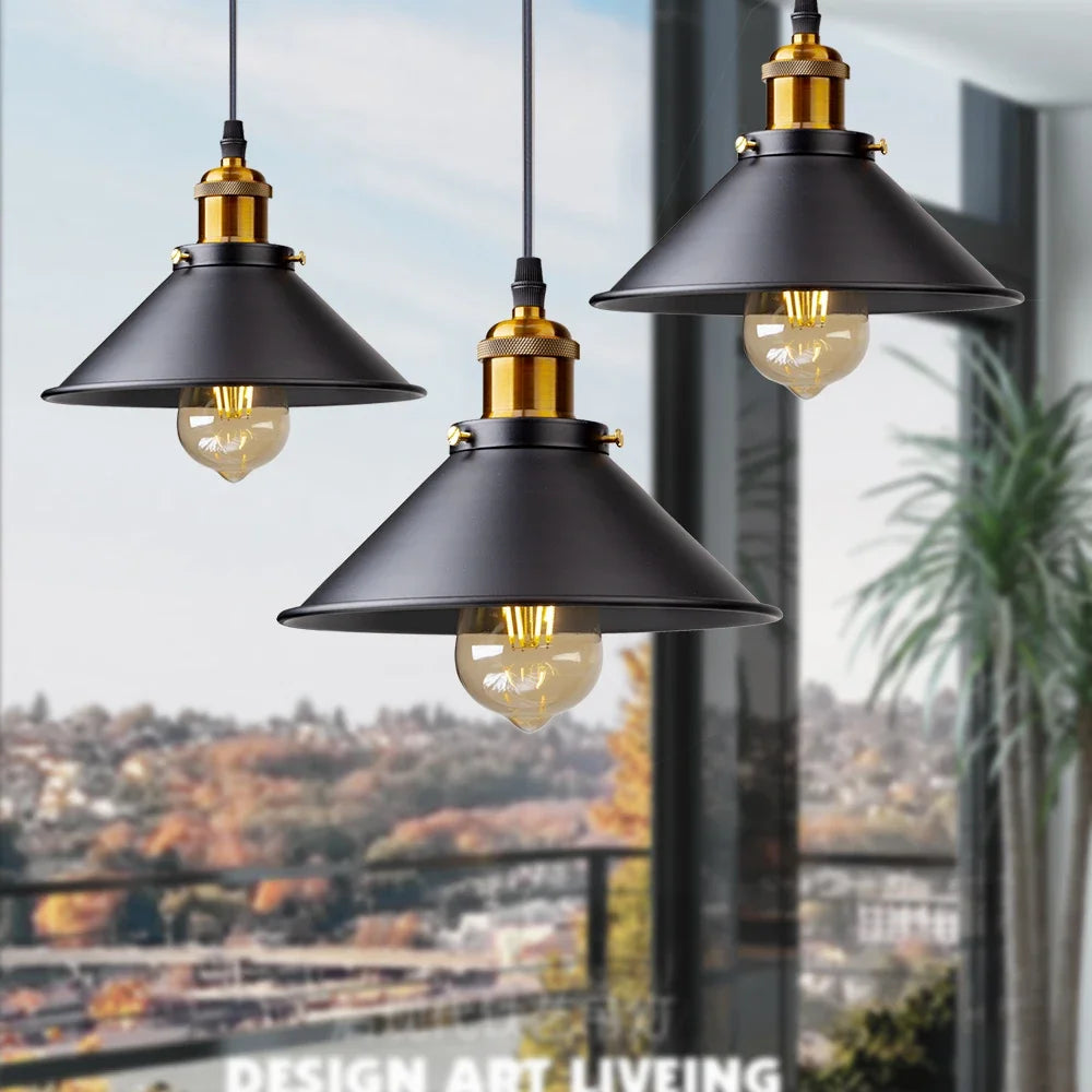 Abajur de ferro LED vintage Retro Lustres Rússia Luzes pendentes para Loft Cozinha Sala de jantar Quarto Iluminação doméstica Lâmpada suspensa