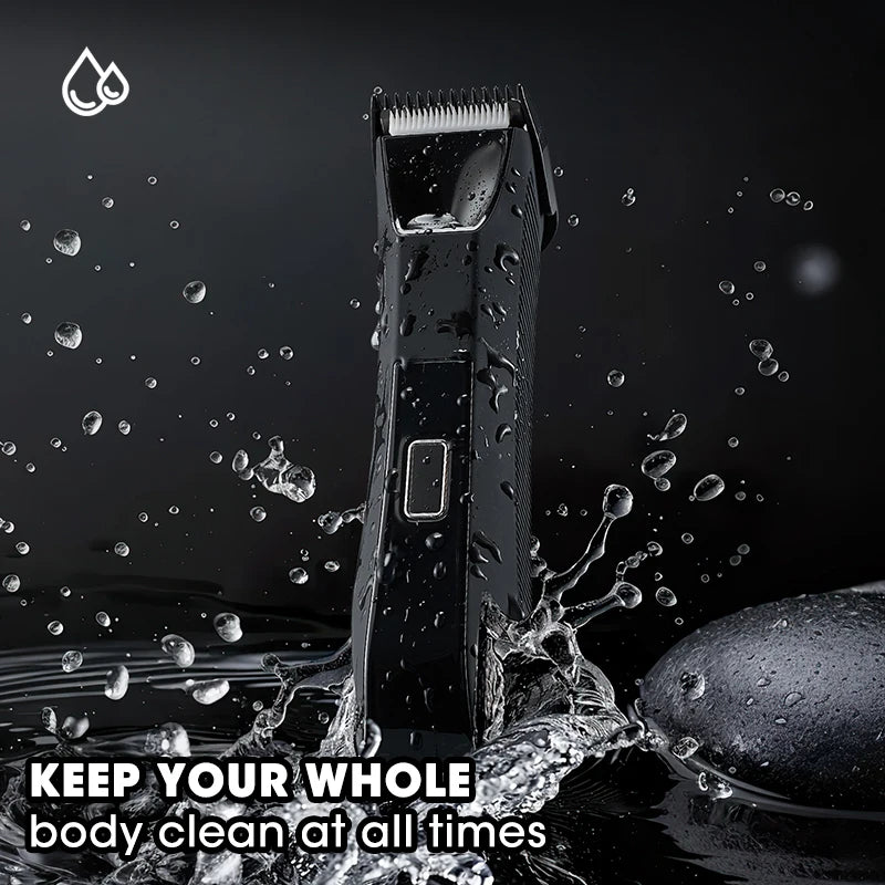 RESUXI 2 em 1 Aparador de Cabelo Elétrico Masculino Body Grooming Clipper Virilha Depiladora Púbica Lâmina de Cerâmica À Prova D'Água Macho Barbeador