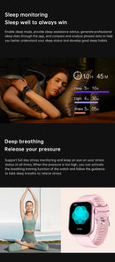 Relógio Inteligente 2025 para Mulheres, Tela Sensível ao Toque Completa, Chamada Bluetooth, À Prova d'Água, Relógio Fitness Esportivo, Smartwatch Lady Reloj Mujer