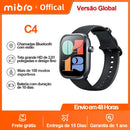 Mibro Watch C4 2 polegadas HD Display Bluetooth Call 24H Oxigênio no sangue Monitoramento da frequência cardíaca 100 modos de treino Smartwatch para homens mulheres