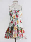 TWOTWINSTYLE Cut Out Bainha em camadas Vestido Sexy Para Mulheres Sem Alças Sem Mangas Fora Do Ombro Cintura Alta Mini Vestidos Roupas Femininas