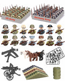 40 pcs/lote ww2 personagens militares wwii soldados do exército blocos de construção montagem de tijolos do exército nacional armas brinquedos para crianças