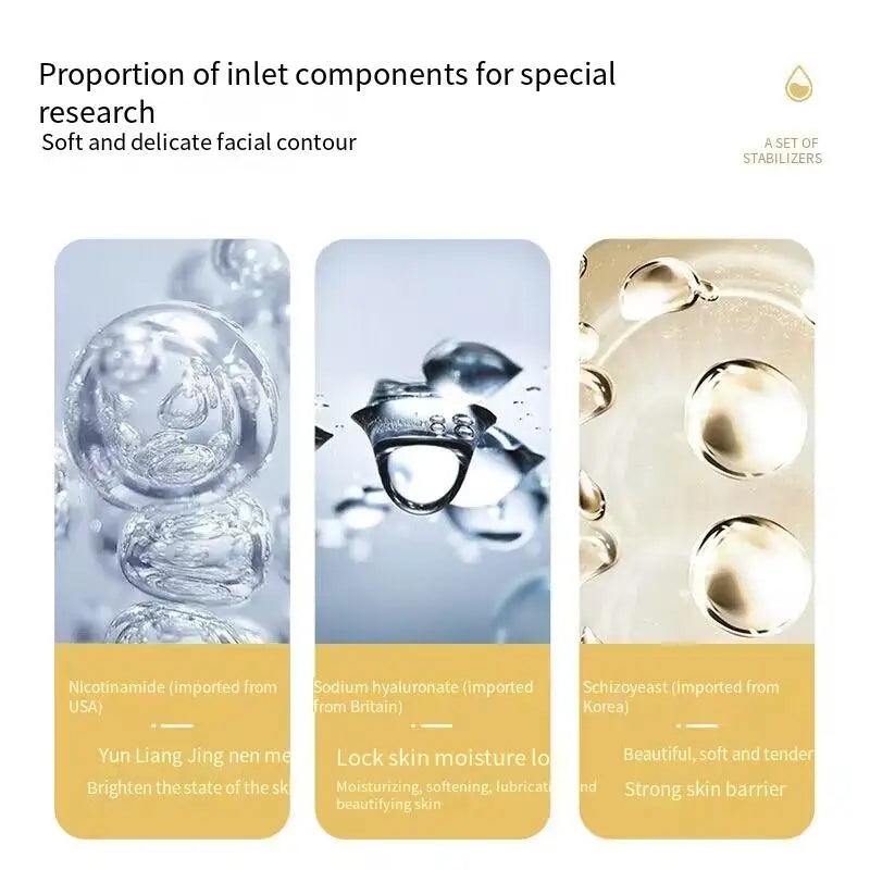 1 Caixa de Máscara em Pó Liofilizado de Peptídeo de Colágeno Set Levanta e Firme o Rosto em V Ácido Hialurônico Clareia, Hidrata e Rejuvenesce a Pele