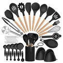 Conjunto de cozinha de utensílio de silicone 36pcs com suporte