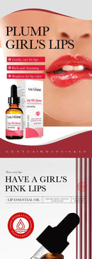 Sérum Óleo Potencializador de Lábios com Ácido Hialurônico Hidratante, Apimentador Sex, Potencializador de Volume, Estimulante Livre, Clareador, Suavizador de Linhas