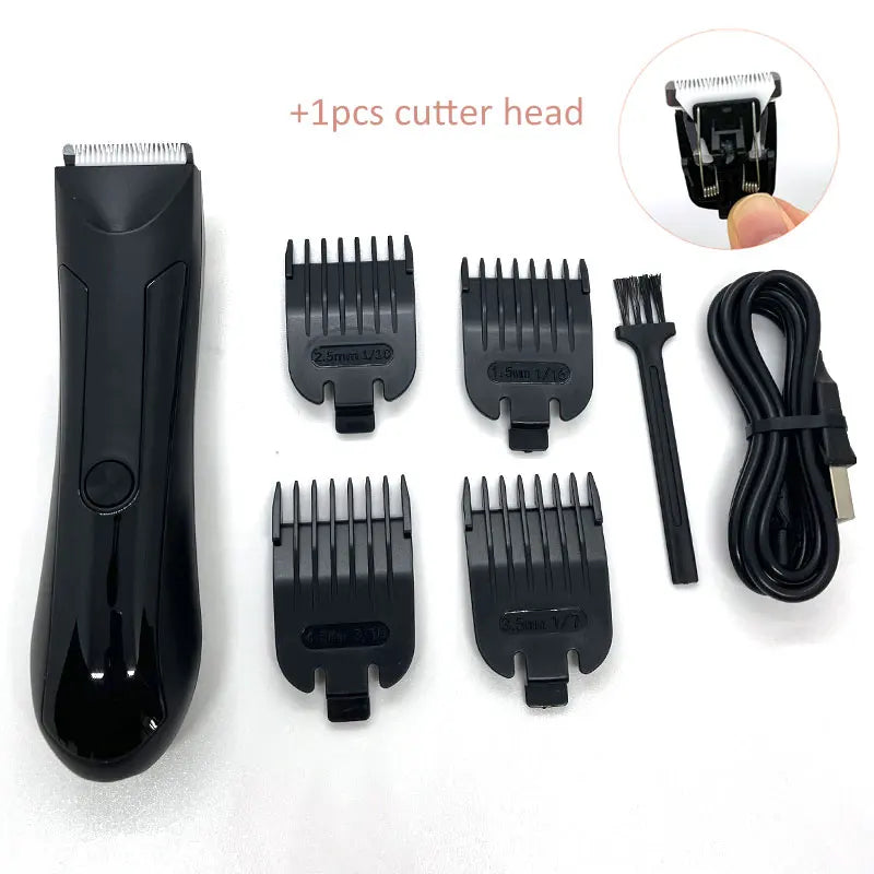 Máquina de corte de cabelo profissional Aparador de barba Barbeador elétrico para homens Áreas íntimas Máquina de barbear de cabelo Máquina de barbear de segurança Navalha Clipper