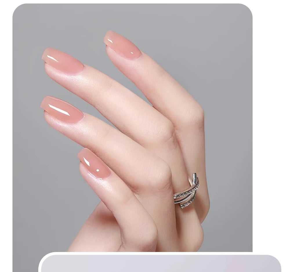 Esmalte em Gel Autonivelante 15ML Livre de Hema Gel Transparente Rígido Extensão de Unhas Modelagem 3D Cola para Strass Removedor de Verniz UV