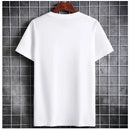Camisetas masculinas 2024 Masculino Verão Algodão Manga Curta Moda Bottoming Tops Em Torno Do Pescoço Branco Tee Camiseta Oversized Roupas Masculinas