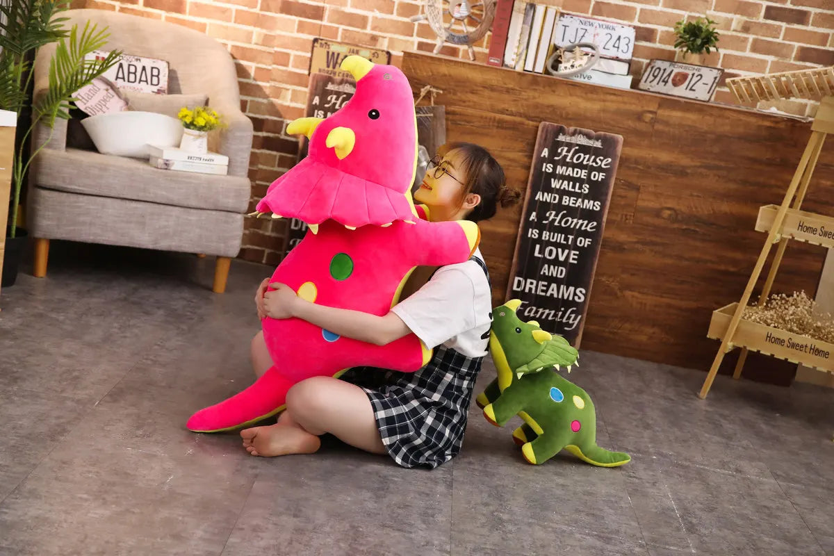 Criativo Grande Pelúcia Triceratops Macio Stegosaurus Brinquedo de Pelúcia Dinossauro Boneca Brinquedo de Pelúcia Crianças Dinossauros Brinquedo Presentes de Aniversário