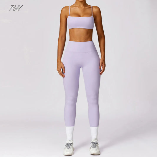 Sexy Fitness Treino Mulheres Conjunto de Ioga Treino Sem Costura Sportswear Roupas de Ginástica Sutiã Esportivo Top Leggings de Cintura Alta Ternos Esportivos