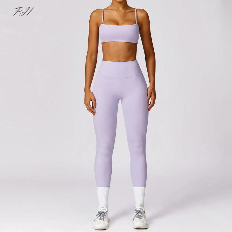 Sexy Fitness Treino Mulheres Conjunto de Ioga Treino Sem Costura Sportswear Roupas de Ginástica Sutiã Esportivo Top Leggings de Cintura Alta Ternos Esportivos