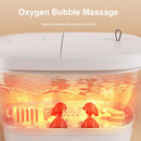 Banheira de Pés com Massagem Totalmente Automática, Aquecimento, Dobrável, Temperatura Constante, Lavagem de Pés, Alívio de Pressão, Massageador Relaxante, Spa