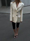 Bornladies Outono Inverno Cintura Fina Chic Blazer Casacos Senhoras Escritório Senhoras Trespassado Moda Ternos Jaqueta Roupas Femininas